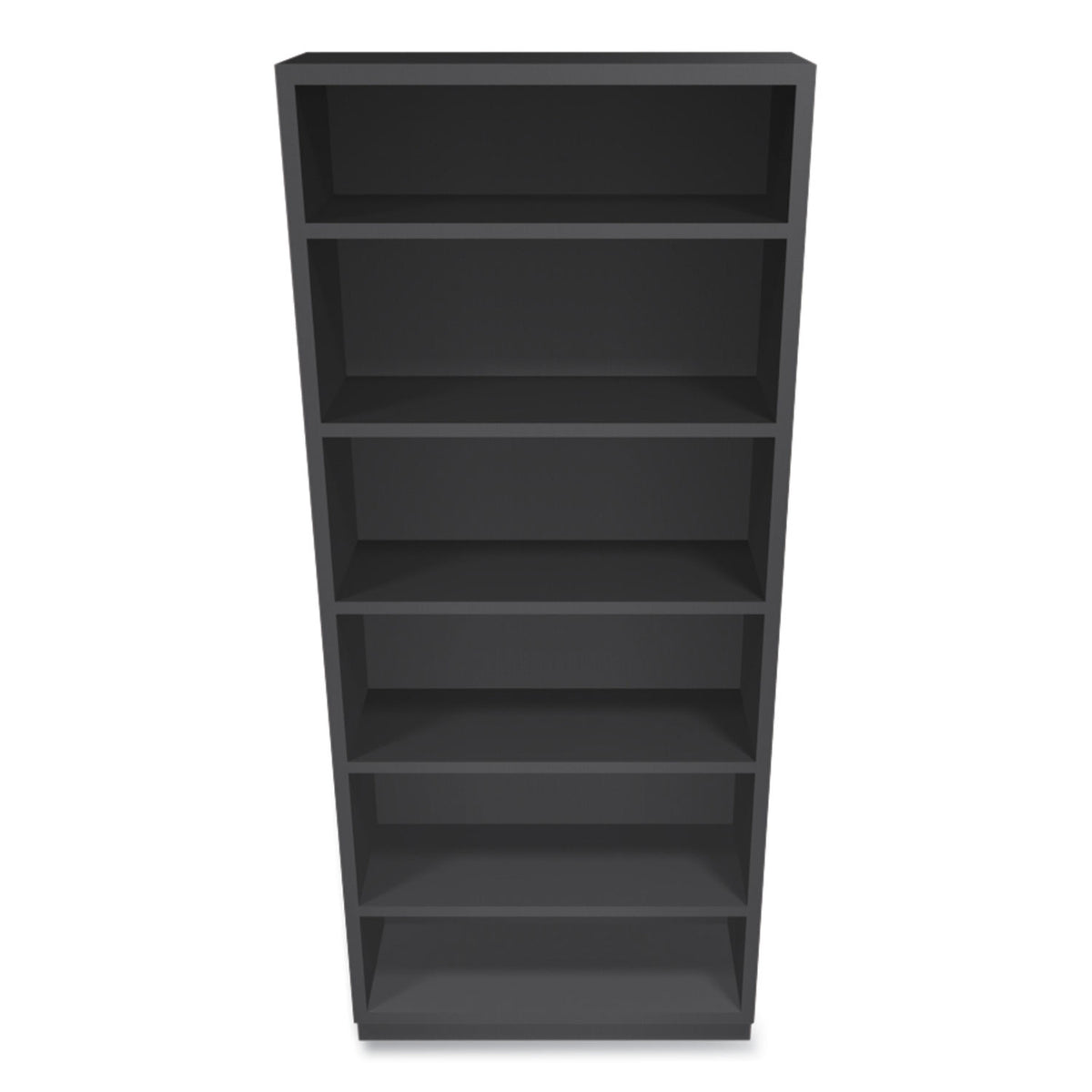 Metal Bookcase, Six-Shelf, 34.5w x 12.63d x 81.13h, Charcoal