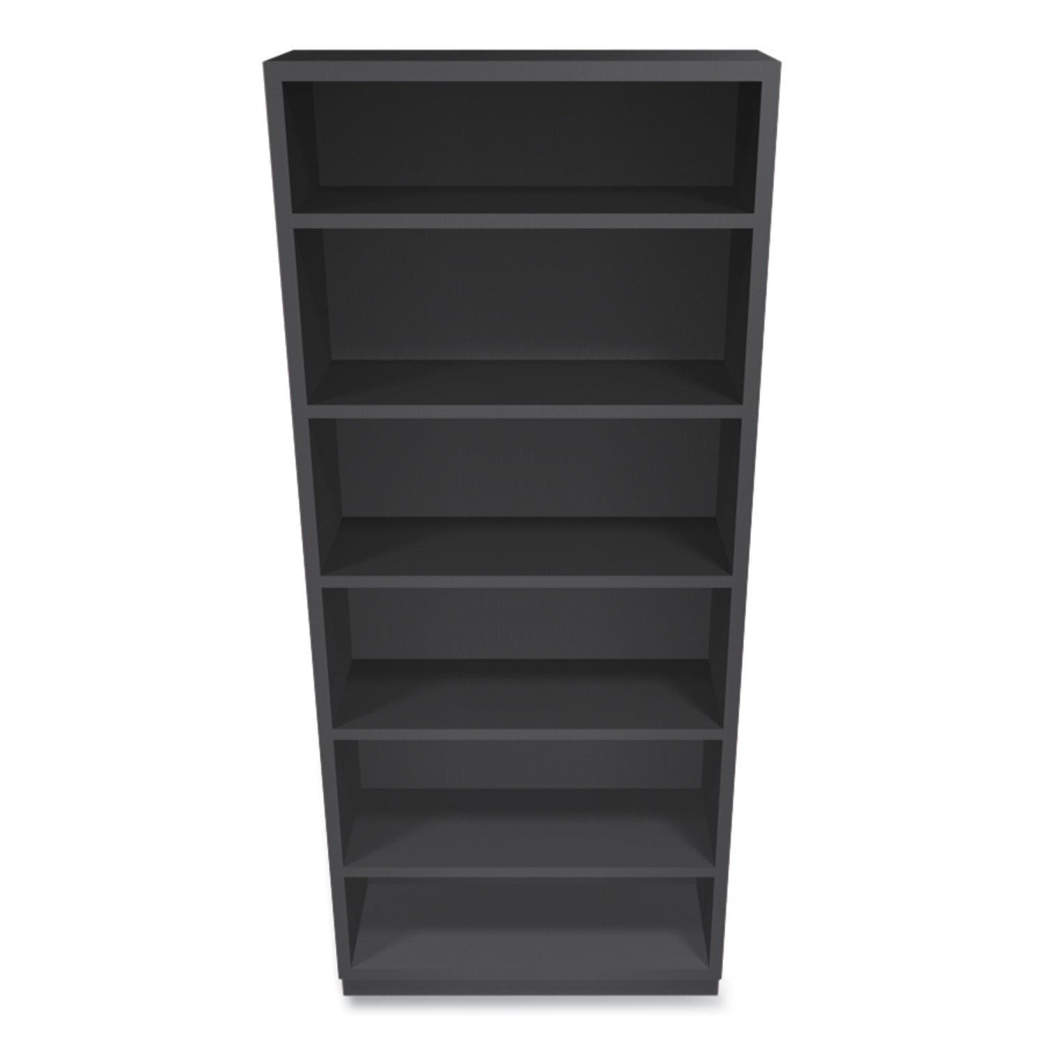 Metal Bookcase, Six-Shelf, 34.5w x 12.63d x 81.13h, Charcoal - 2
