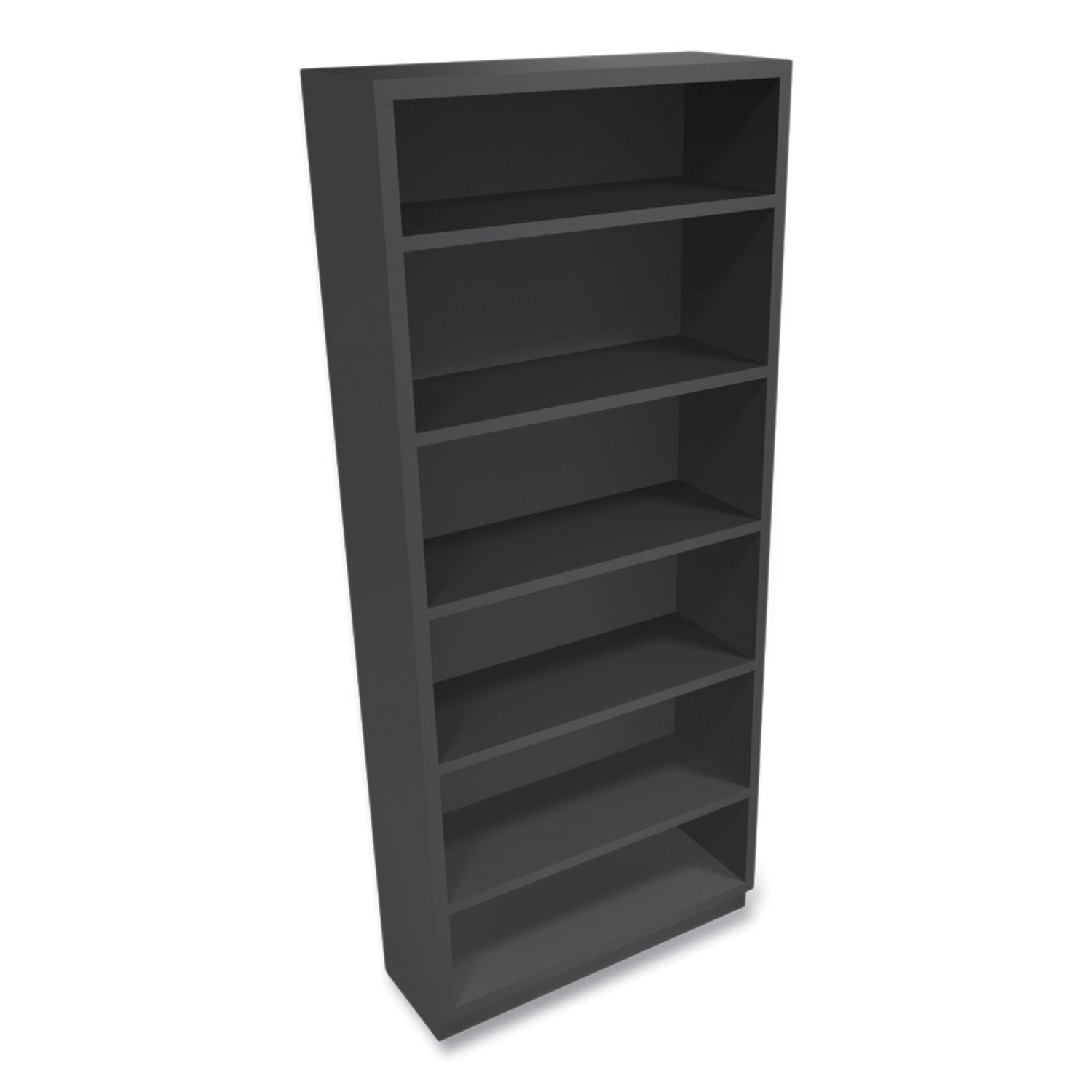 Metal Bookcase, Six-Shelf, 34.5w x 12.63d x 81.13h, Charcoal - 3