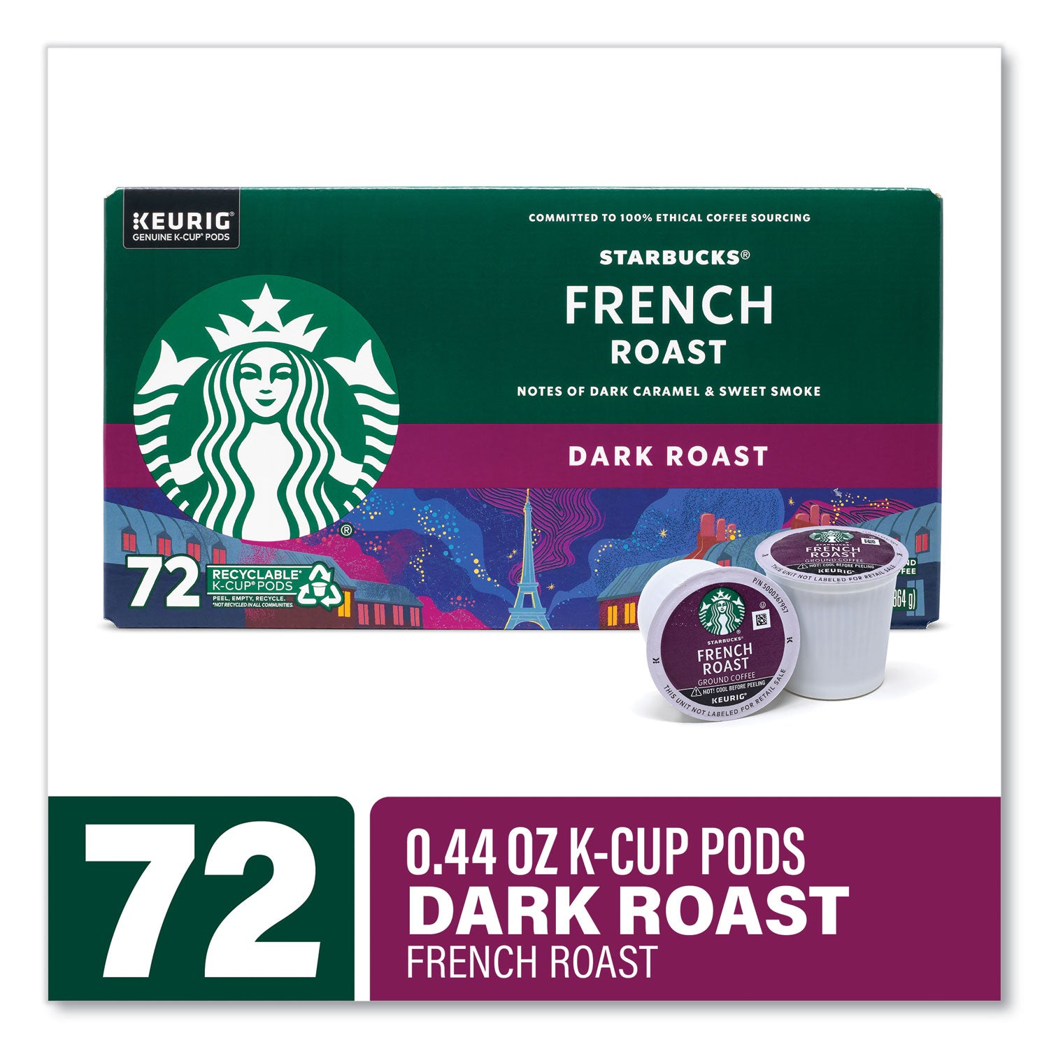 French Roast K-Cups, 72/Carton, Ships in 1-3 Business Days