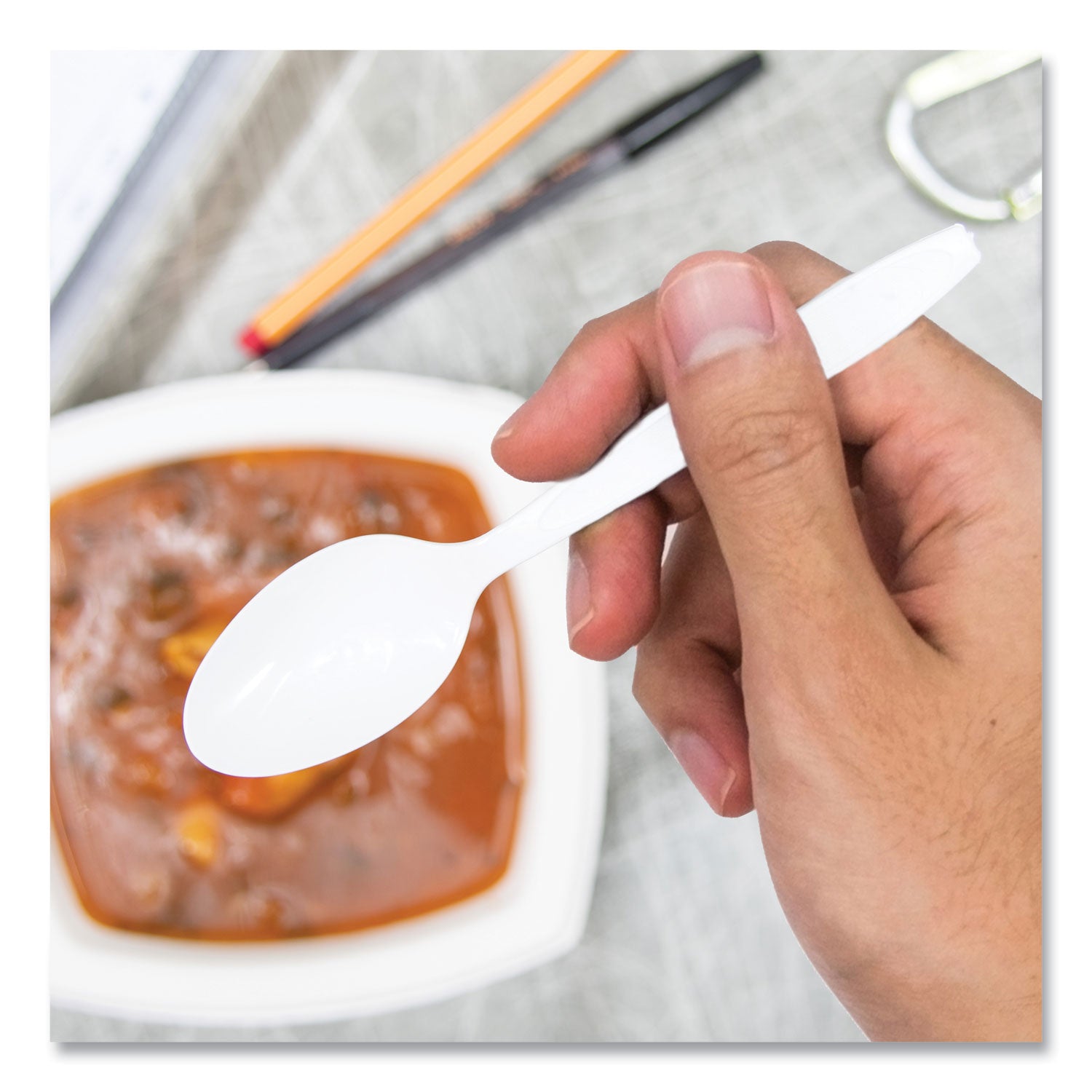 impress-heavyweight-full-length-polystyrene-cutlery-teaspoon-white-100-box-10-boxes-carton_scchswtx0007 - 3