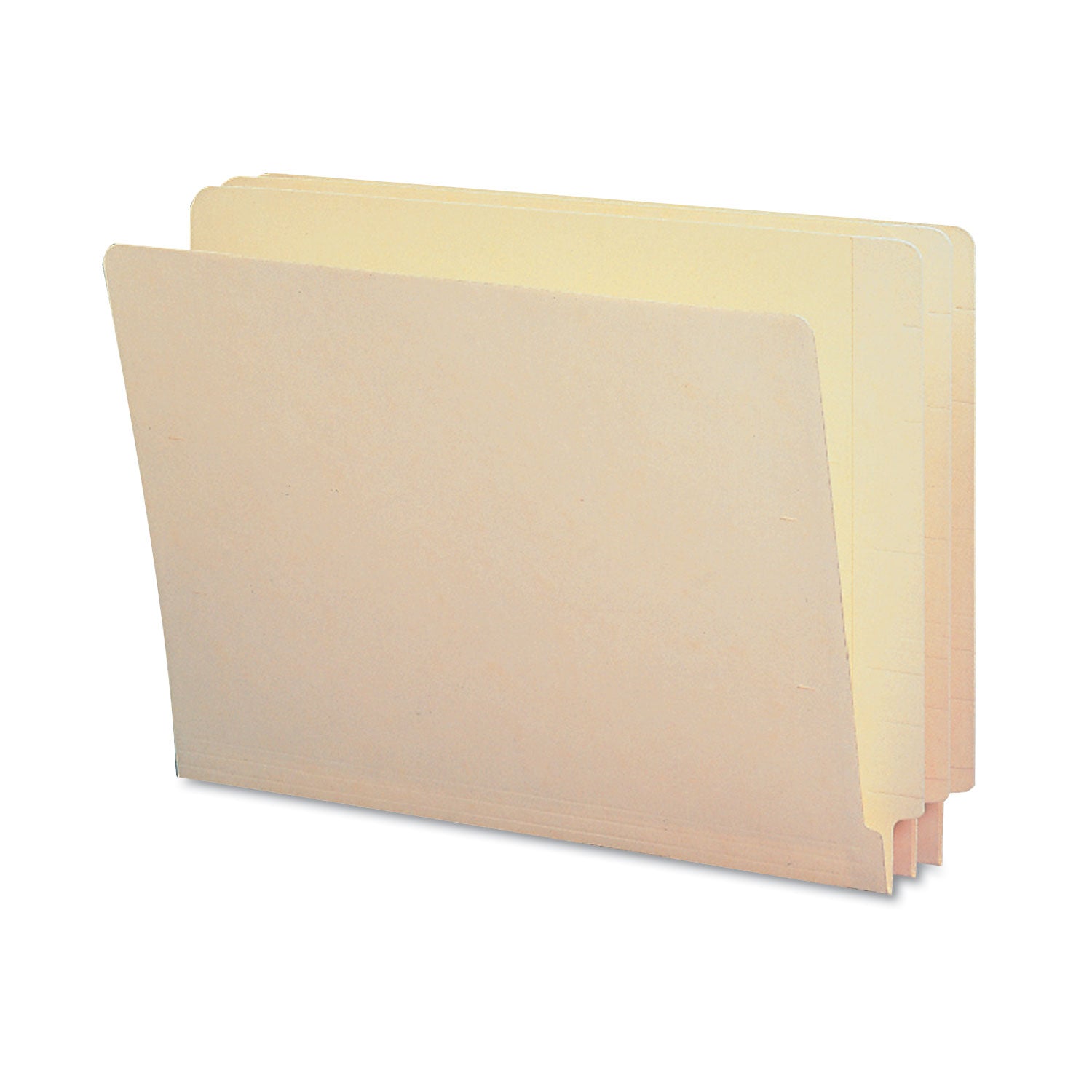 End Tab Folders with Antimicrobial Product Protection, Straight Tabs, Letter Size, 0.75" Expansion, Manila, 100/Box - 