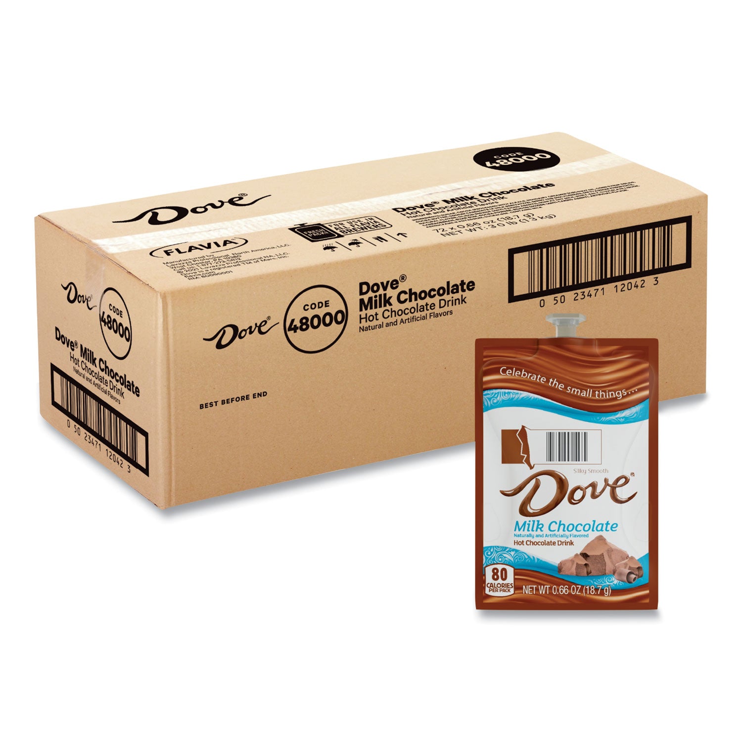 dove-hot-chocolate-freshpack-milk-chocolate-066-oz-pouch-72-carton_lav48000 - 1