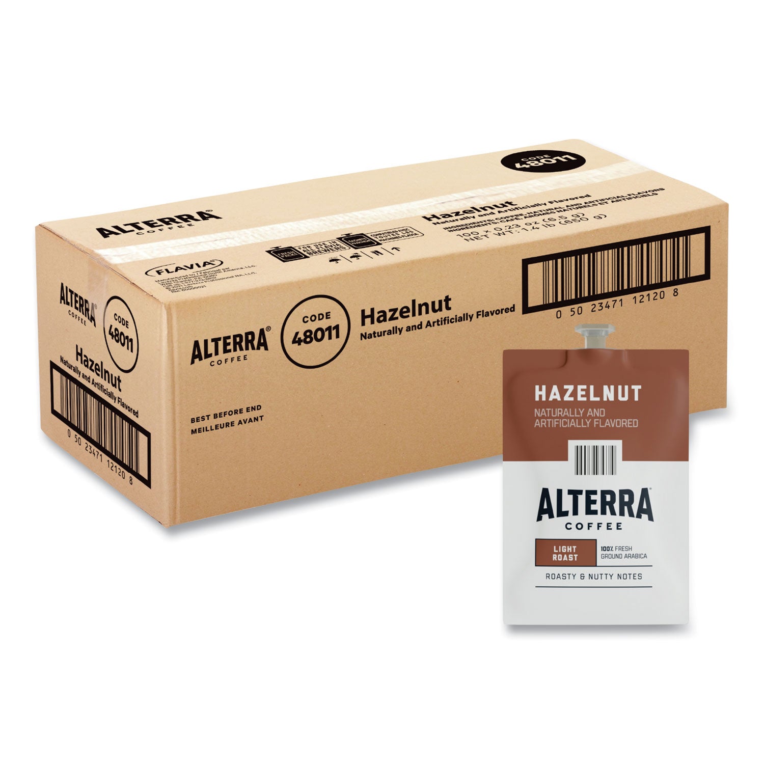 alterra-hazelnut-coffee-freshpack-hazelnut-023-oz-pouch-100-carton_lav48011 - 1