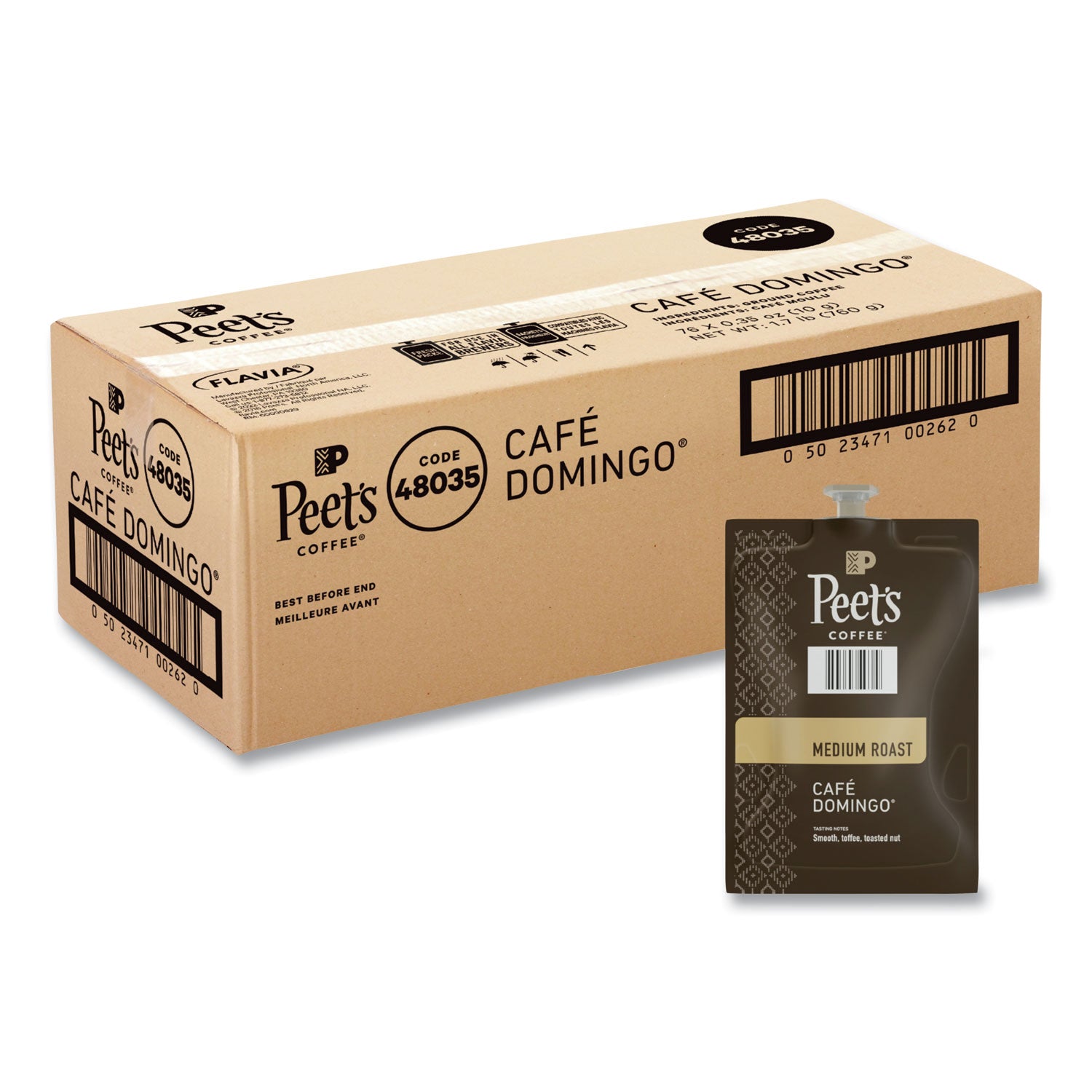 peets-coffee-cafe-domingo-freshpack-cafe-domingo-035-oz-pouch-76-carton_lav48035 - 1