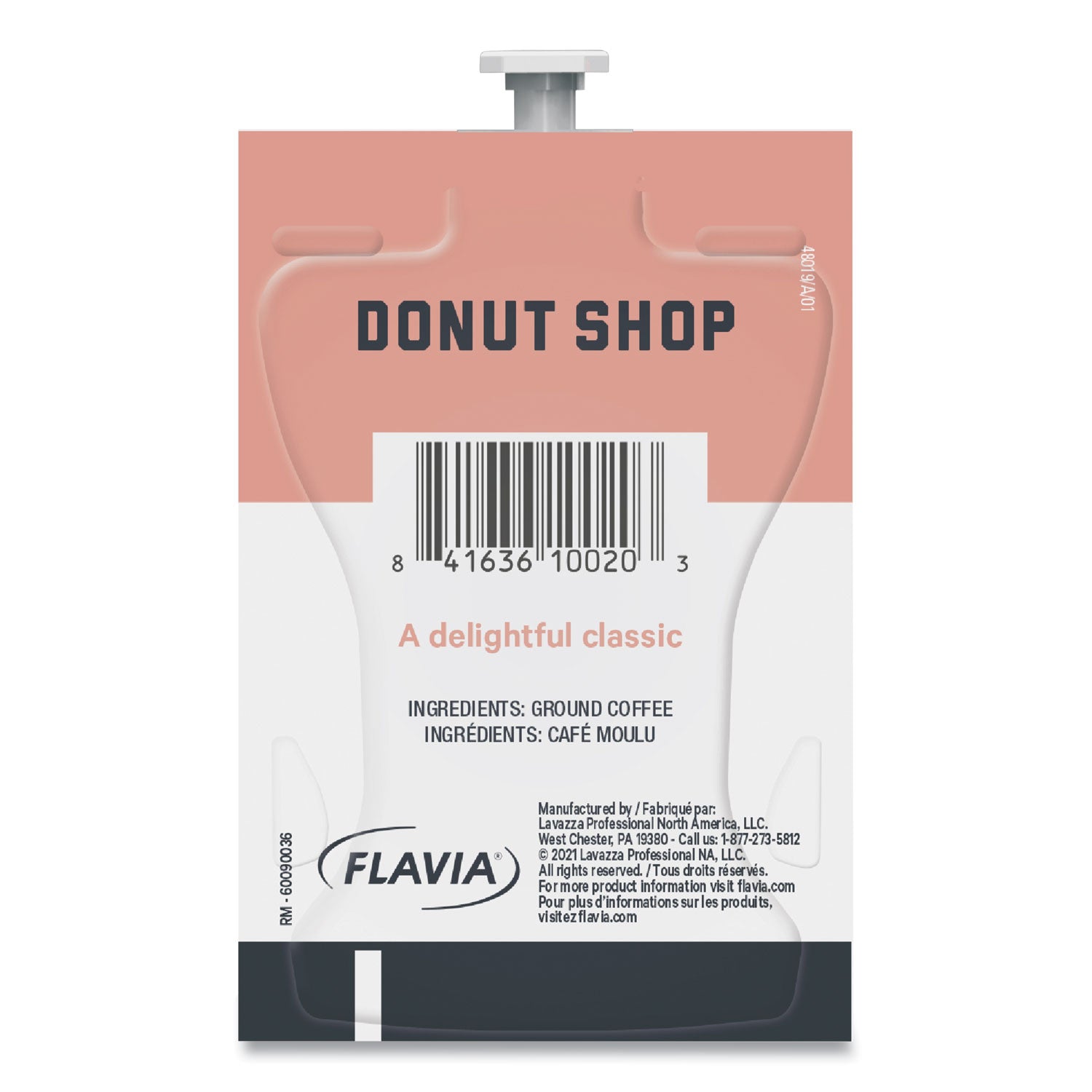 Alterra Donut Shop Coffee Freshpack, Donut Shop, 0.28 oz Pouch, 100/Carton - 4