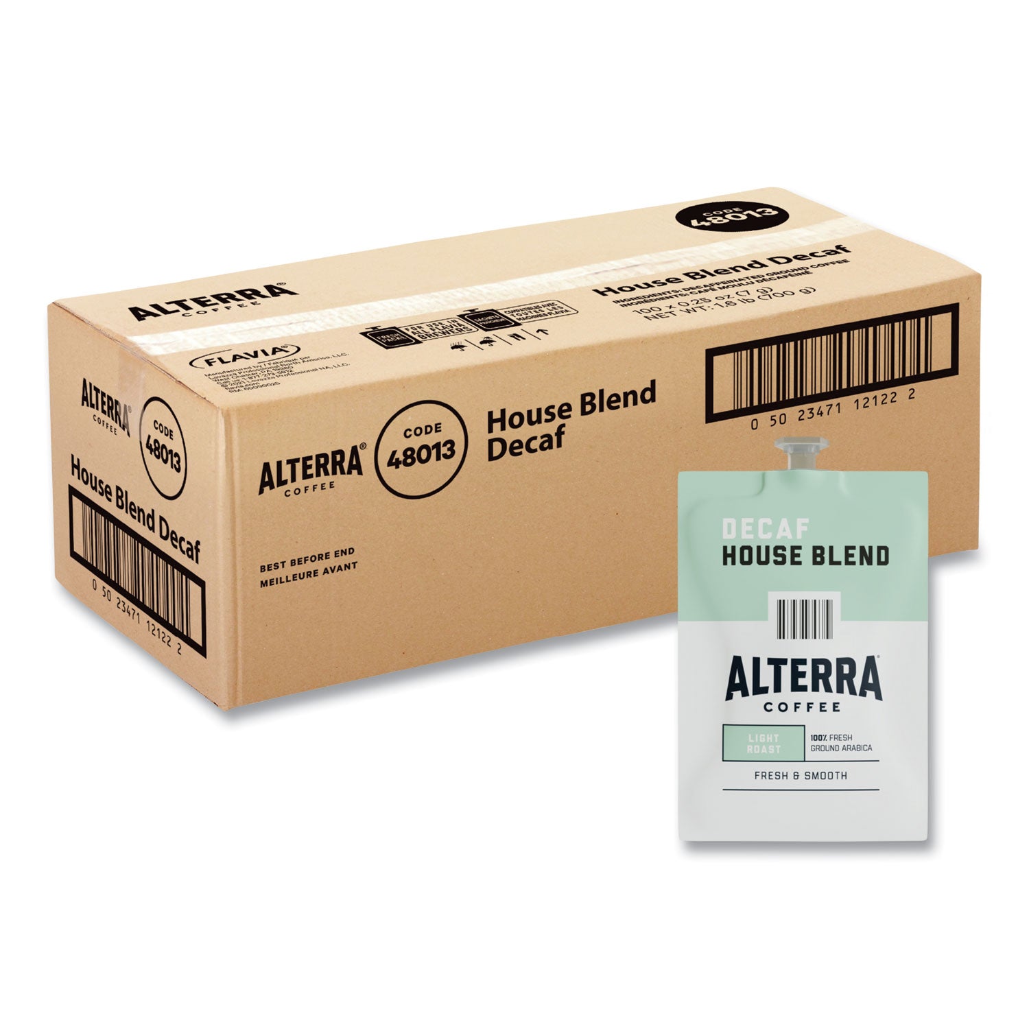 alterra-decaf-house-blend-coffee-freshpack-025-oz-pouch-100-carton_lav48013 - 1