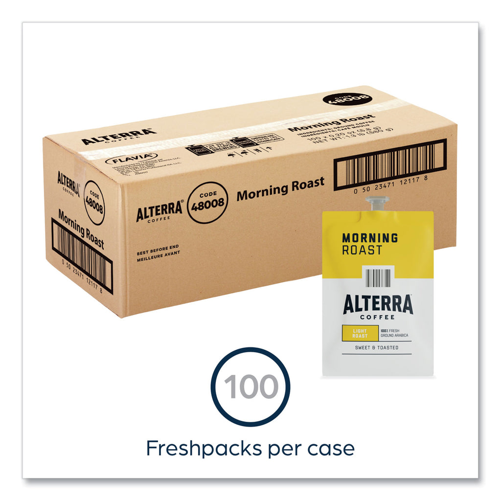 alterra-morning-roast-coffee-freshpack-morning-roast-028-oz-pouch-100-carton_lav48008 - 7
