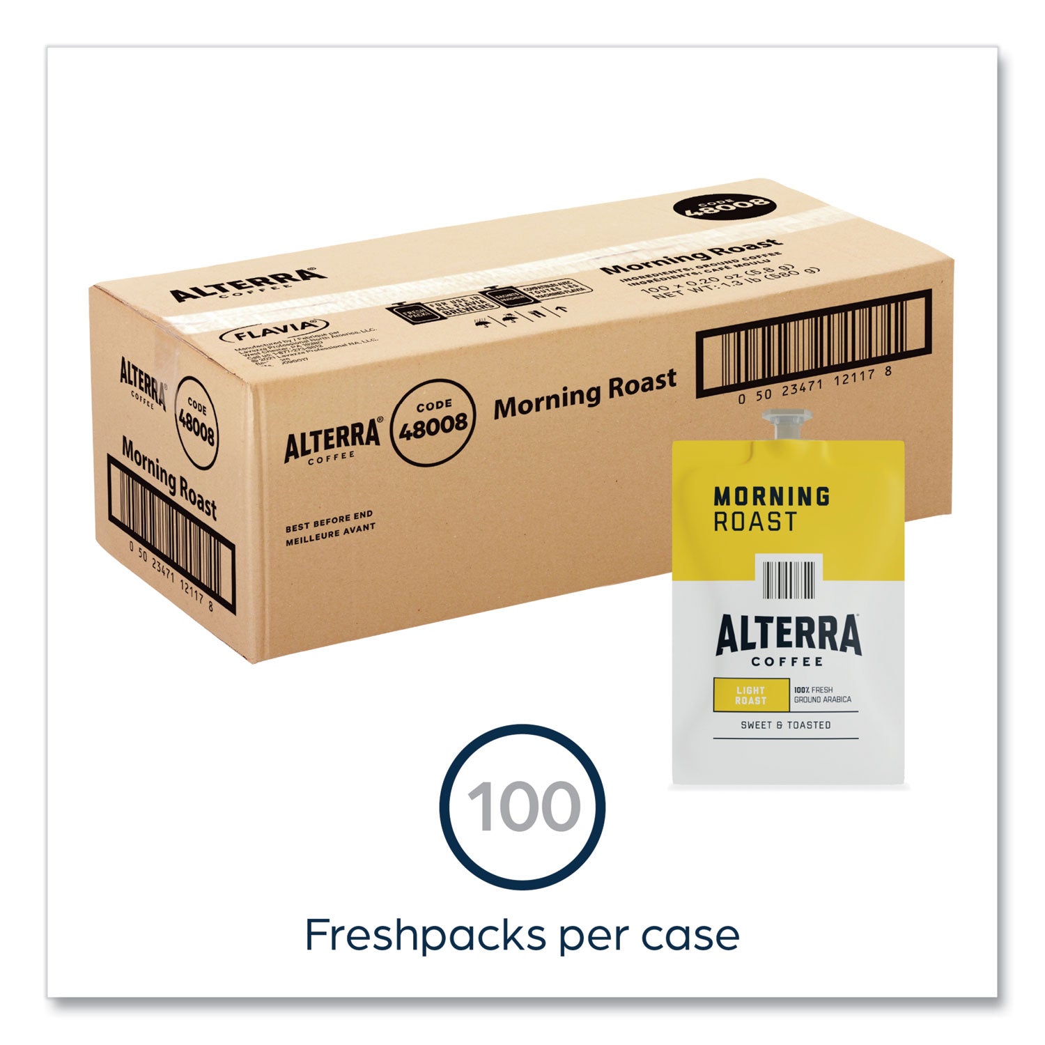 alterra-morning-roast-coffee-freshpack-morning-roast-028-oz-pouch-100-carton_lav48008 - 7