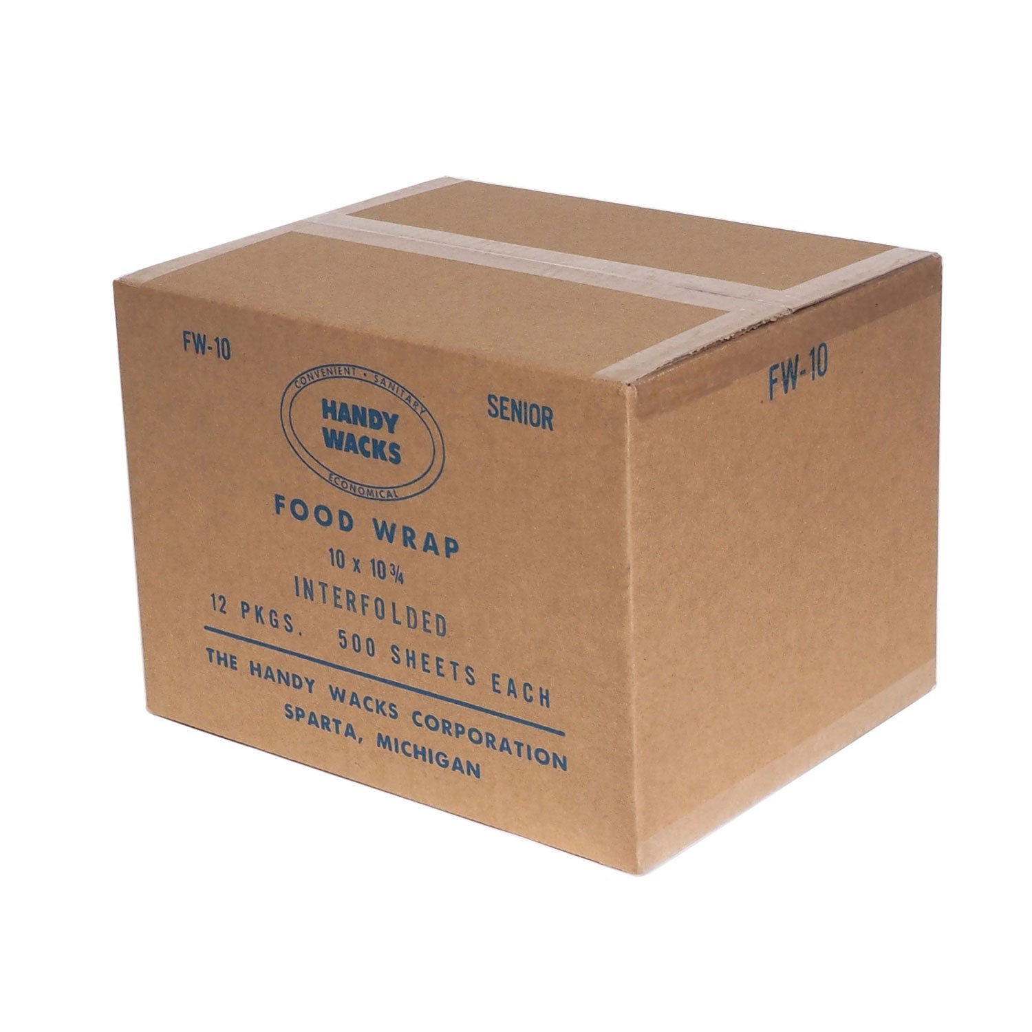 Interfolded Food Wrap Deli Sheets, 10.75 x 10, 500 Box, 12 Boxes/Carton