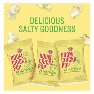 Angie's BOOMCHICKAPOP Popcorn - Non-GMO, Gluten-free - Sea Salt - 1 oz - 24 / Carton