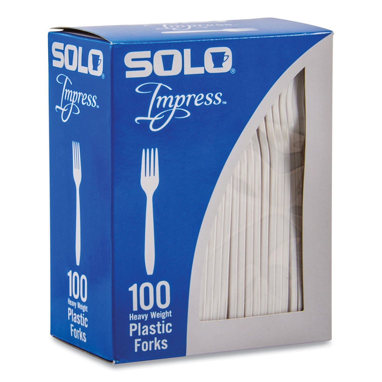 impress-heavyweight-full-length-polystyrene-cutlery-fork-white-100-box_scchswfx0007bx - 2