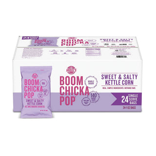 Angie's BOOMCHICKAPOP Popcorn - Gluten-free, Cholesterol-free, No High Fructose Corn Syrup - Sweet and Salty Kettle - 1 Serving Bag - 24 / Carton