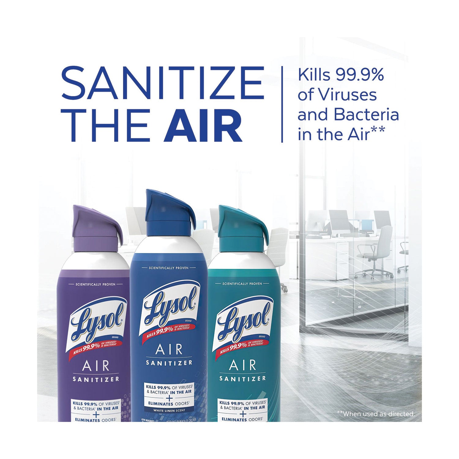 Air Sanitizer Spray, Simple Fresh, 10 oz Aerosol Spray, 6/Carton