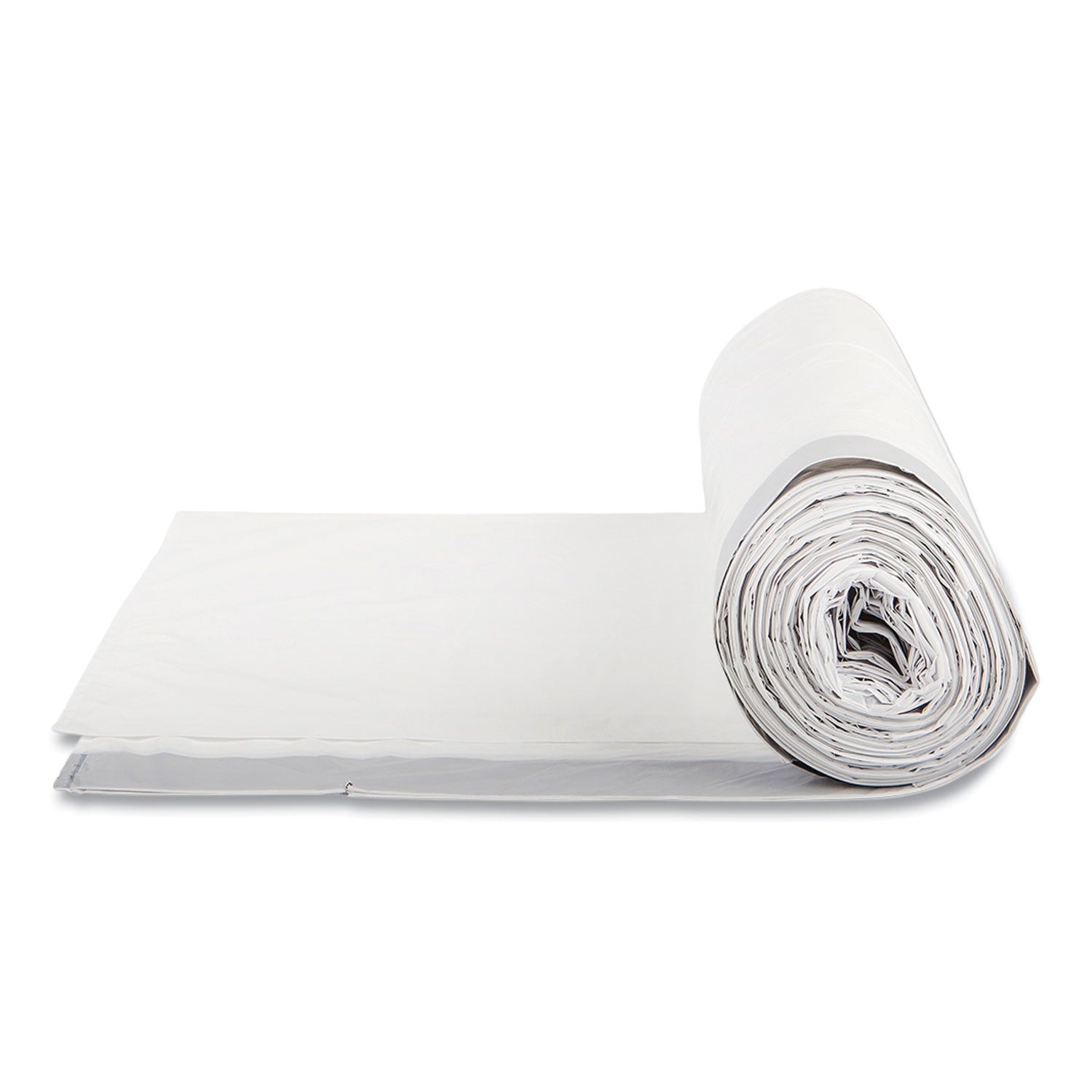 Draw-Tuff Institutional Draw-Tape Can Liners, 55 gal, 1.9 mil, 42.5" x 35.5", Natural, 10 Bags/Roll, 5 Rolls/Carton