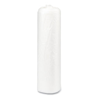 High-Density Commercial Can Liners, 30 gal, 8 mic, 30" x 37", Clear, 25 Bags/Roll, 20 Interleaved Rolls/Carton