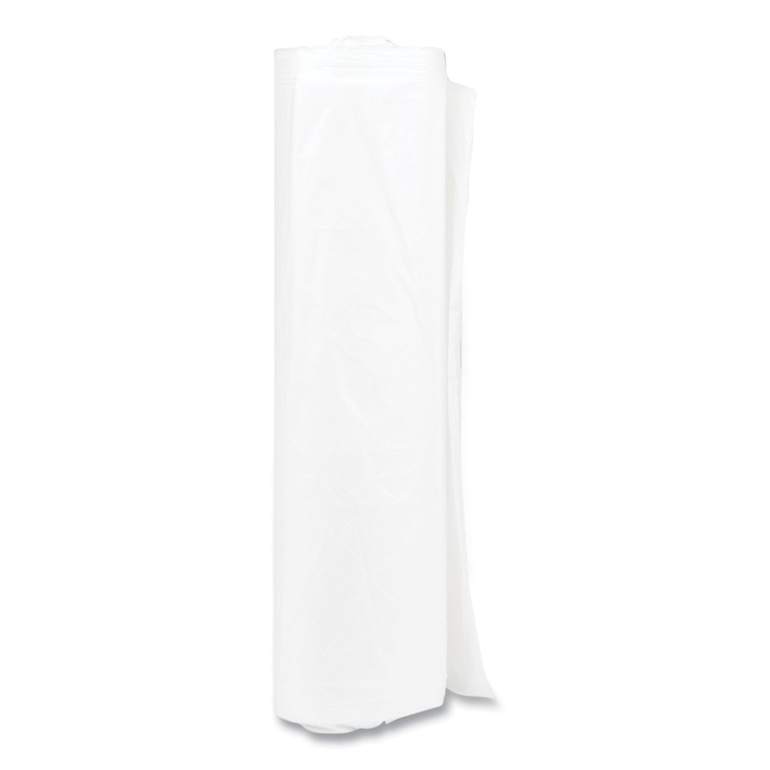 High-Density Commercial Can Liners, 33 gal, 11 mic, 33" x 40", Clear, 25 Bags/Roll, 20 Interleaved Rolls/Carton
