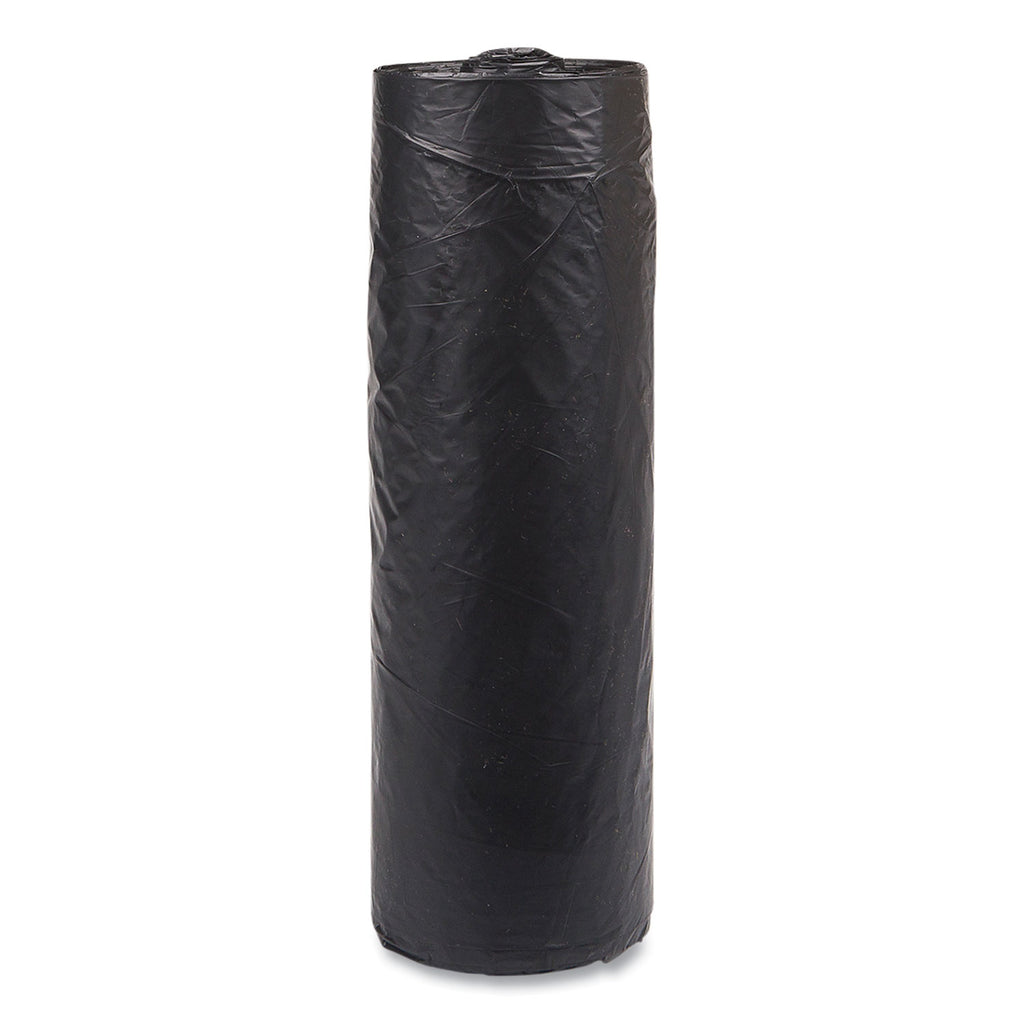 High-Density Commercial Can Liners, 33 gal, 16 mic, 33" x 40", Black, 25 Bags/Roll, 10 Interleaved Rolls/Carton