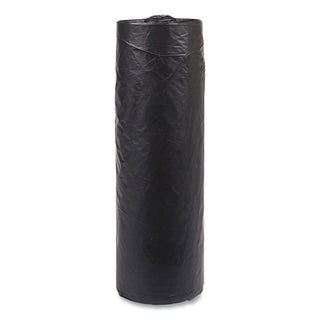 High-Density Commercial Can Liners, 33 gal, 16 mic, 33" x 40", Black, 25 Bags/Roll, 10 Interleaved Rolls/Carton