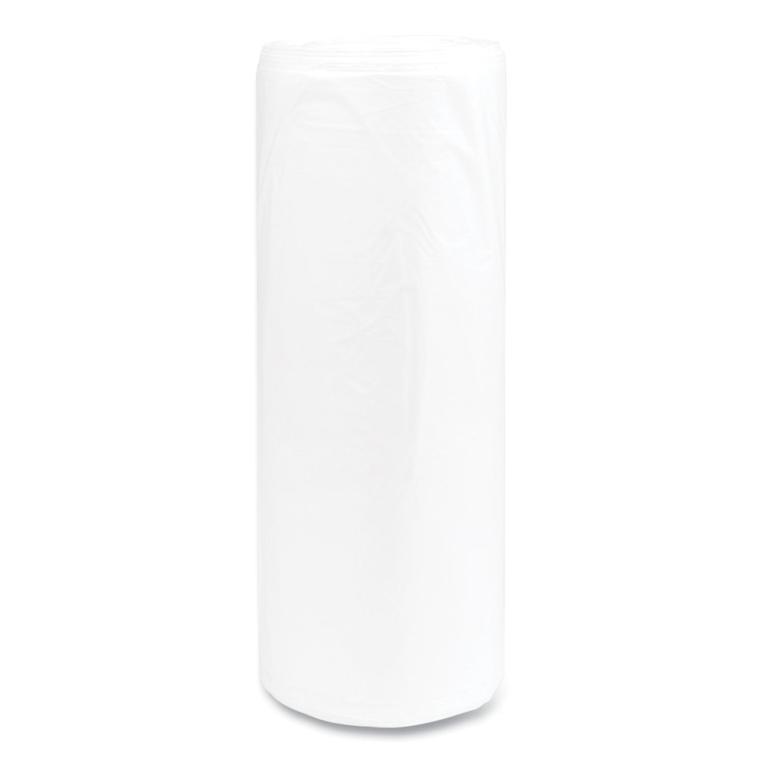 High-Density Commercial Can Liners, 55 gal, 14 mic, 36" x 60", Clear, 25 Bags/Roll, 8 Interleaved Rolls/Carton