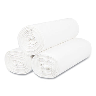 High-Density Commercial Can Liners, 55 gal, 17 mic, 36" x 60", Clear, 25 Bags/Roll, 8 Interleaved Rolls/Carton