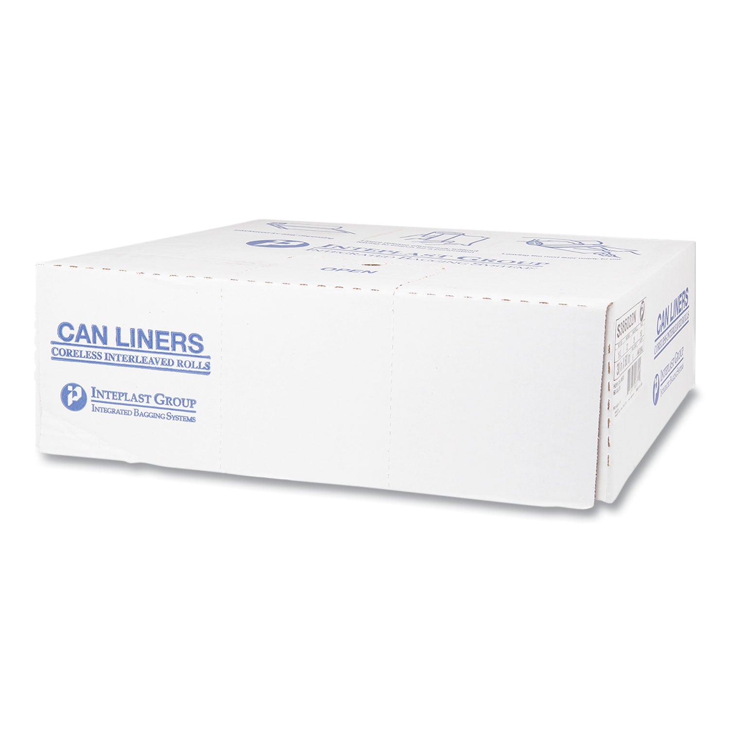 High-Density Commercial Can Liners, 60 gal, 22 mic, 38" x 60", Clear, 25 Bags/Roll, 6 Interleaved Rolls/Carton