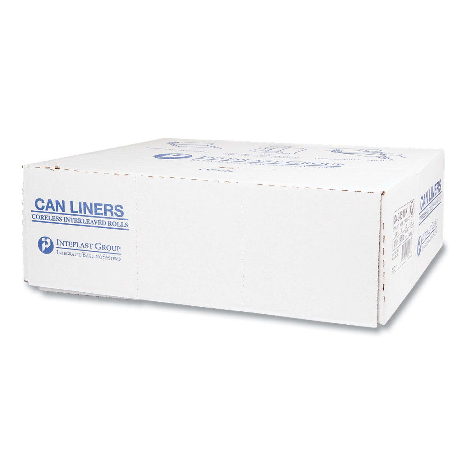 High-Density Commercial Can Liners, 45 gal, 16 mic, 40" x 48", Black, 25 Bags/Roll, 10 Interleaved Rolls/Carton