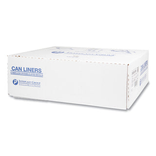 High-Density Commercial Can Liners, 45 gal, 16 mic, 40" x 48", Black, 25 Bags/Roll, 10 Interleaved Rolls/Carton