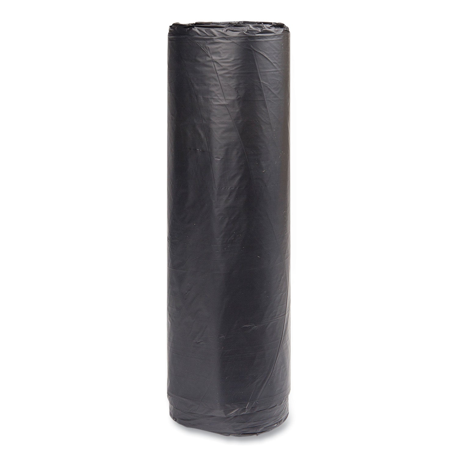High-Density Commercial Can Liners, 45 gal, 16 mic, 40" x 48", Black, 25 Bags/Roll, 10 Interleaved Rolls/Carton