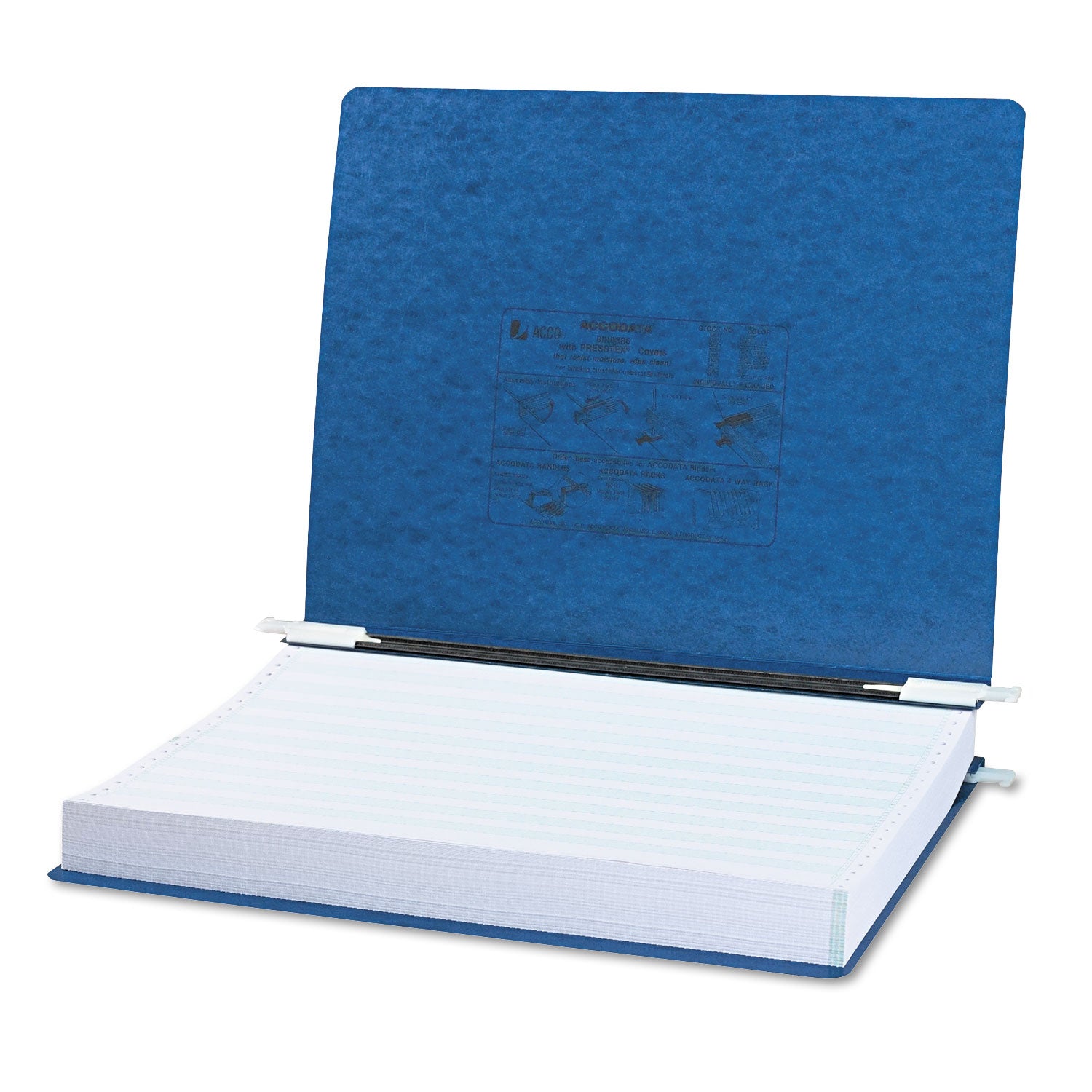 PRESSTEX Covers with Storage Hooks, 2 Posts, 6" Capacity, 14.88 x 11, Dark Blue - 