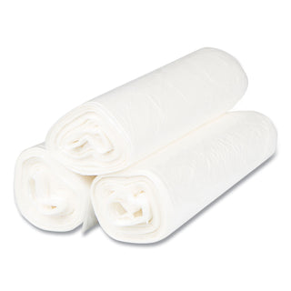 High-Density Commercial Can Liners, 56 gal, 22 mic, 43" x 48", Natural, 25 Bags/Roll, 8 Interleaved Rolls/Carton