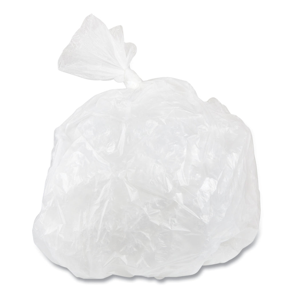 High-Density Commercial Can Liners Value Pack, 55 gal, 11 mic, 36" x 58", Clear, 25 Bags/Roll, 8 Interleaved Rolls/Carton
