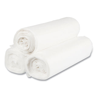 High-Density Commercial Can Liners Value Pack, 60 gal, 14 mic, 38" x 58", Clear, 25 Bags/Roll, 8 Interleaved Rolls/Carton