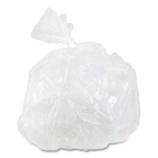 High-Density Commercial Can Liners Value Pack, 60 gal, 14 mic, 38" x 58", Clear, 25 Bags/Roll, 8 Interleaved Rolls/Carton