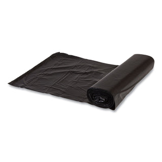 High-Density Commercial Can Liners Value Pack, 60 gal, 19 mic, 43" x 46", Black, 25 Bags/Roll, 6 Interleaved Rolls/Carton