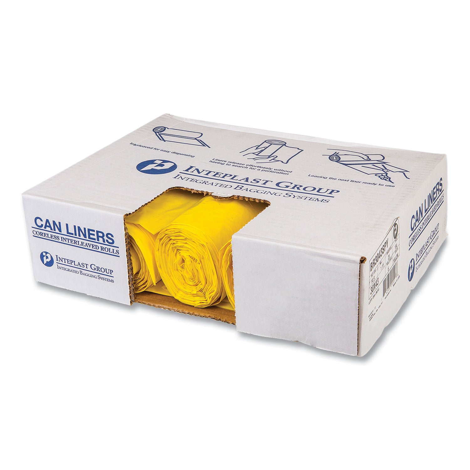 30x43-115-mil-lldpe-yellow-can-liner-150-cs_ibsbr3043spy - 1