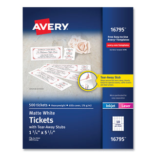 printable-tickets-with-tear-away-stubs-97-bright-65-lb-cover-weight-85-x-11-white-10-tickets-sheet-50-sheets-pack_ave16795 - 1