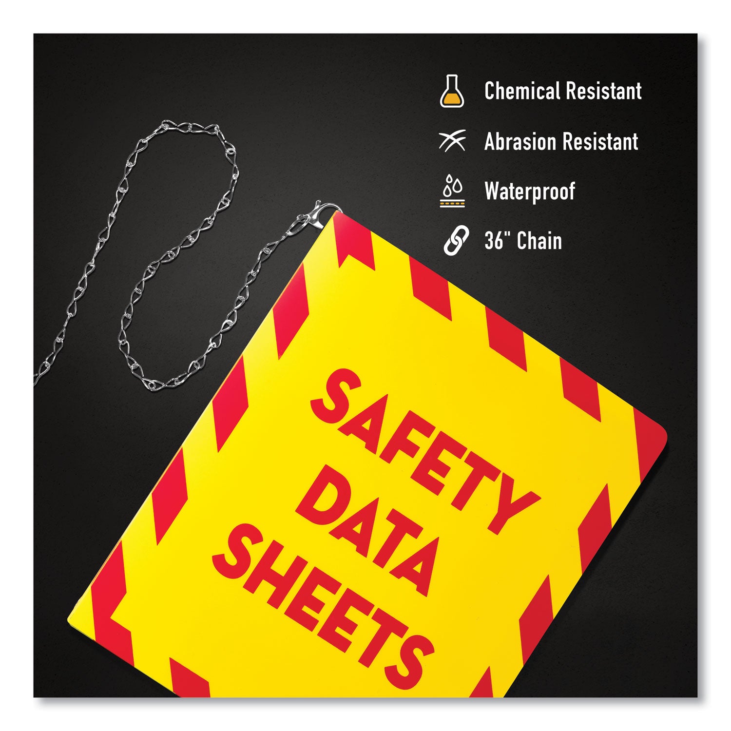 ultraduty-safety-data-sheet-binders-with-chain-3-rings-2-capacity-11-x-85-yellow-red_ave77712 - 2