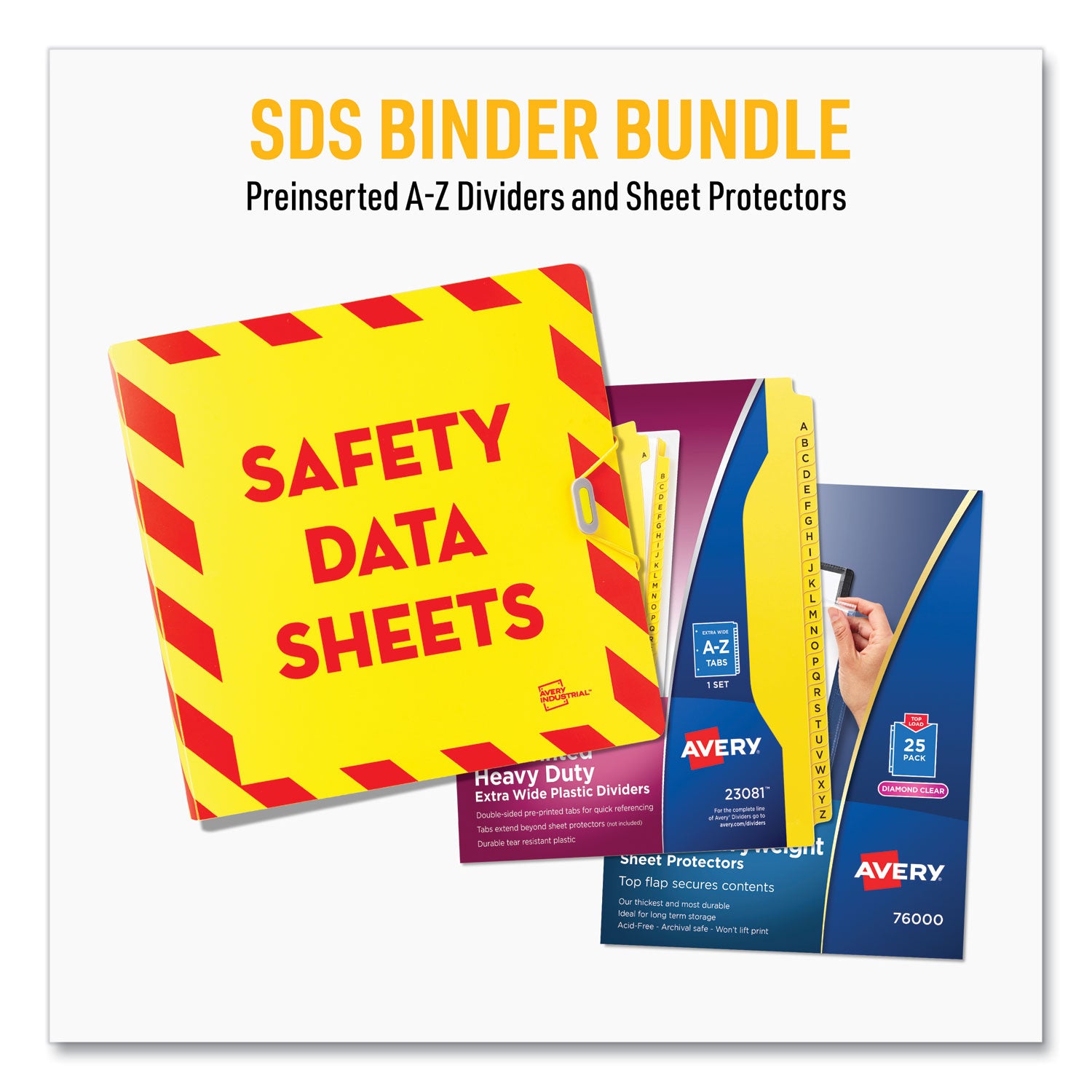 ultraduty-safety-data-sheet-binder-bundle-3-rings-3-capacity-11-x-85-yellow-red_ave77714 - 2