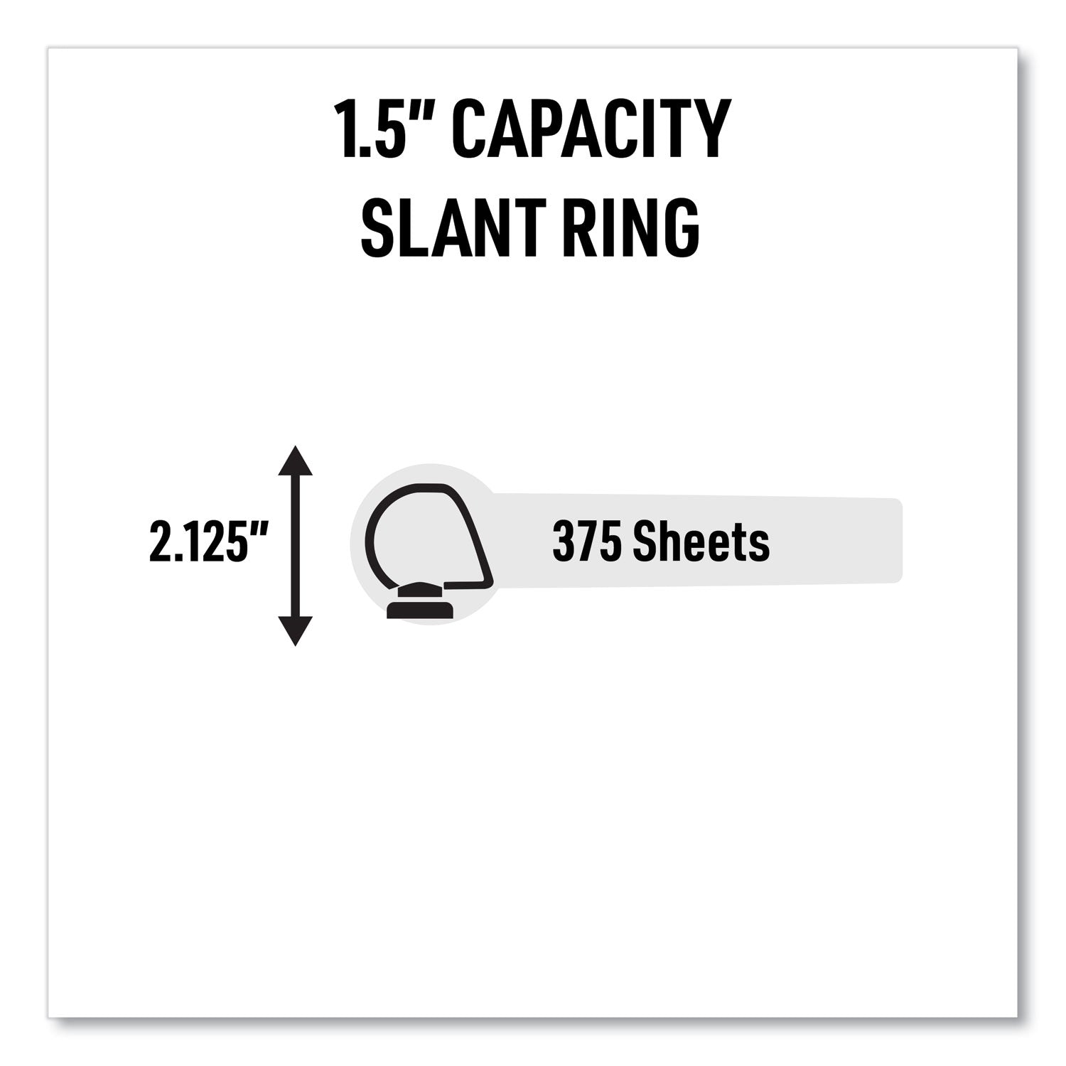 Magnetic Hanging Binder Rings, 3 Rings, 1.5" Capacity, 11 x 8.5