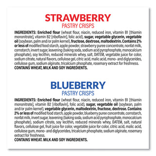 Special K Pastry Crisps, (36) Strawberry; (24) Blueberry, 0.88 oz, 2/Pouch, 30 Pouches/Carton, Ships in 1-3 Business Days
