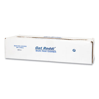Poly Bun Pan Cover Lid, 21 x 35, 19 Micron, Clear, Plastic, 200/Carton