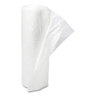 Draw-Tuff Institutional Draw-Tape Can Liners, 12 gal, 0.7 mil, 28" x 24", White, 25 Bags/Roll, 12 Rolls/Carton