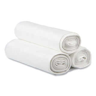 High-Density Commercial Can Liners, 30 gal, 16 mic, 30" x 37", Clear, 25 Bags/Roll, 20 Interleaved Rolls/Carton