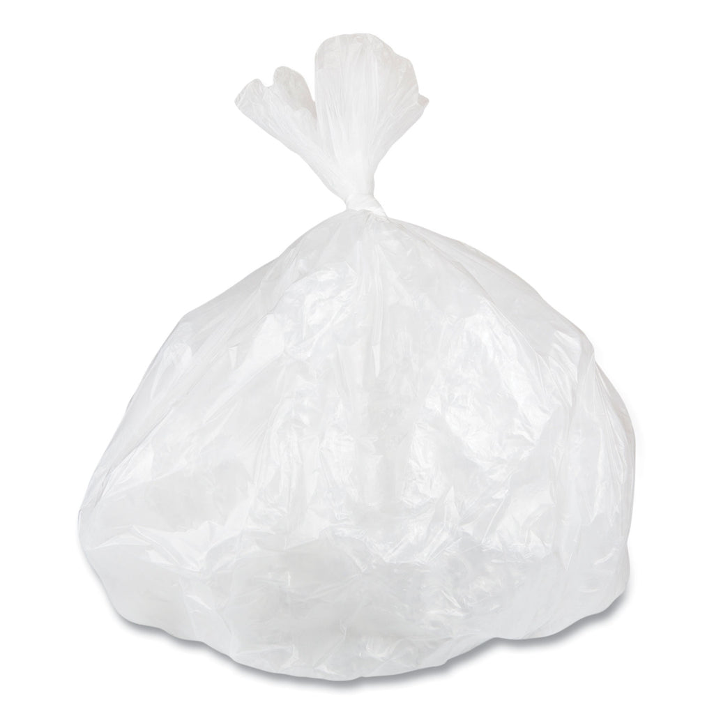 Low-Density Commercial Can Liners, Coreless Interleaved Roll, 16 gal, 0.5mil, 24" x 32", White, 50 Bags/Roll, 10 Rolls/Carton