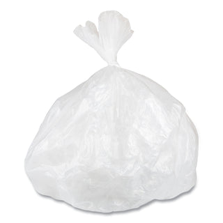 Low-Density Commercial Can Liners, Coreless Interleaved Roll, 16 gal, 0.5mil, 24" x 32", White, 50 Bags/Roll, 10 Rolls/Carton