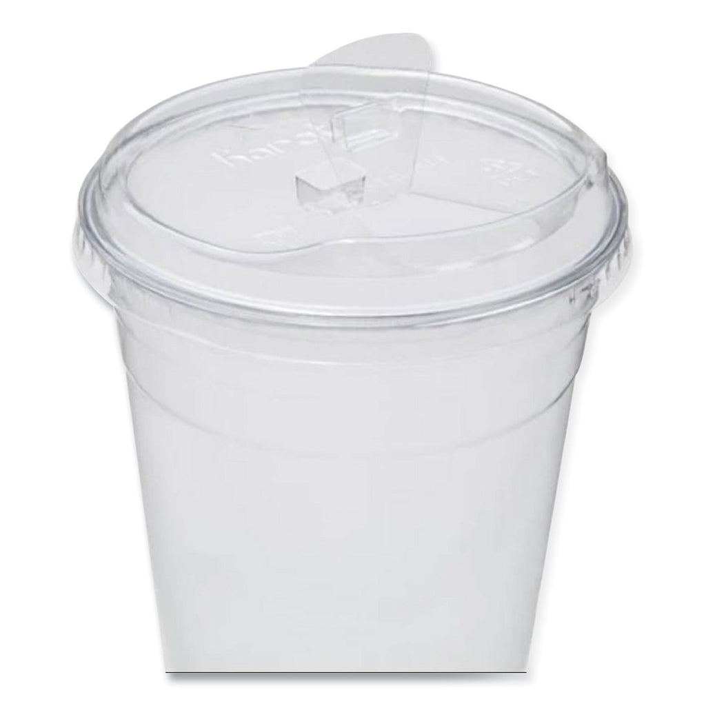 PET Lids, Strawless Sipper, Fits 12 oz to 24 oz Cold Cups, Clear, 1,000/Carton