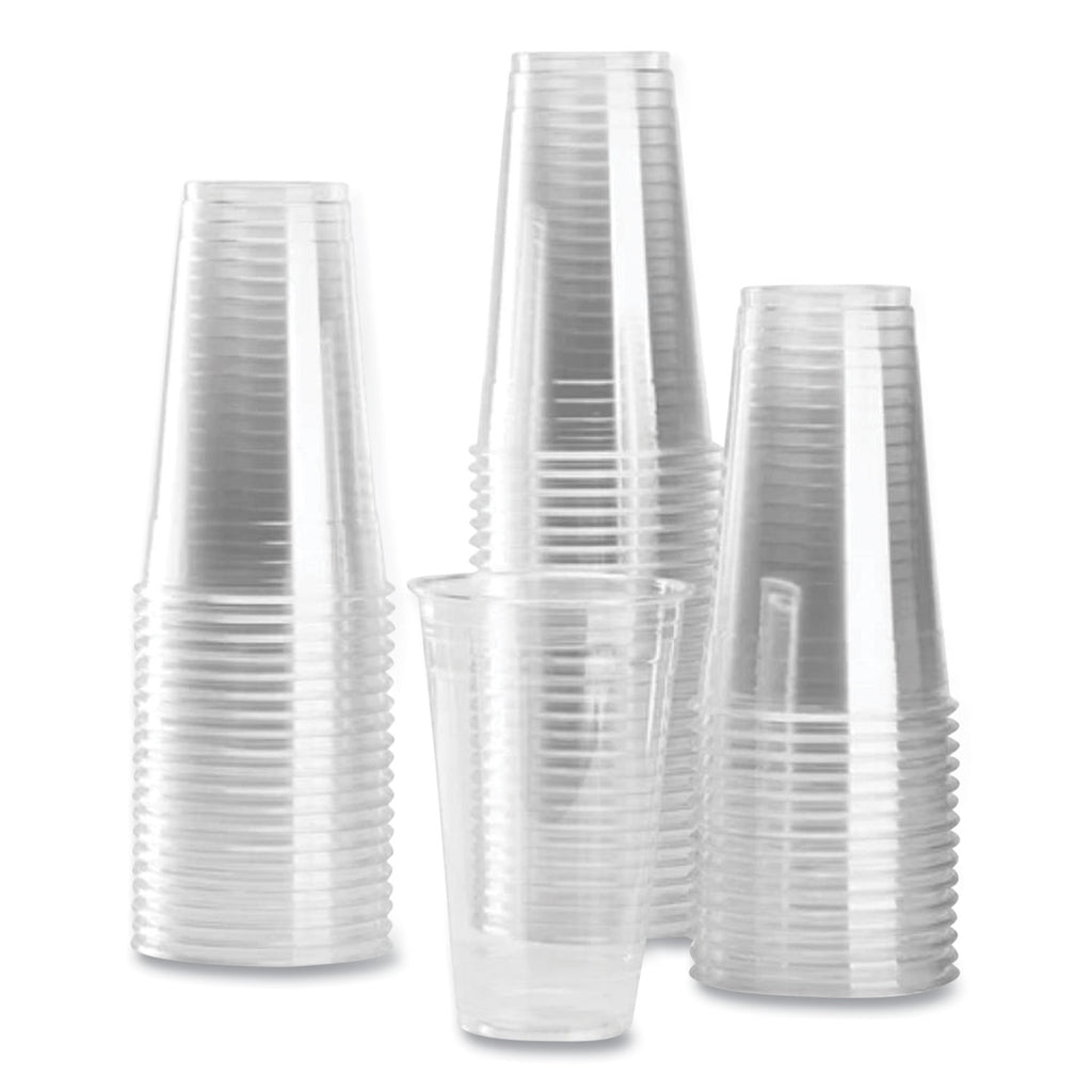PET Plastic Cups, 24 oz, Clear, 600/Carton