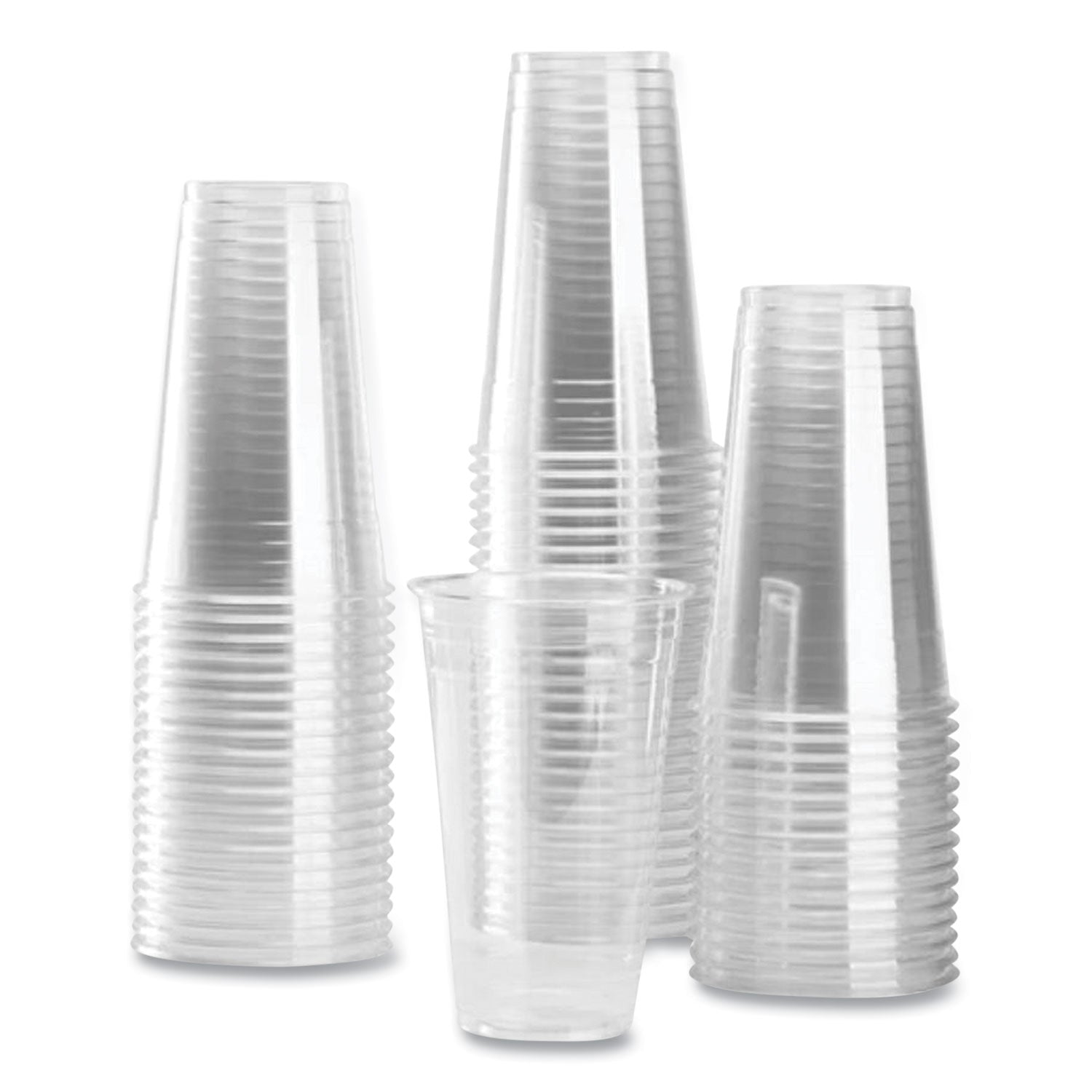 PET Plastic Cups, 24 oz, Clear, 600/Carton