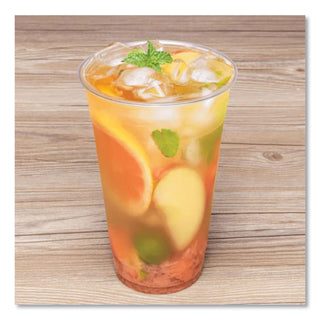 PET Plastic Cups, 24 oz, Clear, 600/Carton